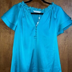 Trina Turk Turquoise Blouse